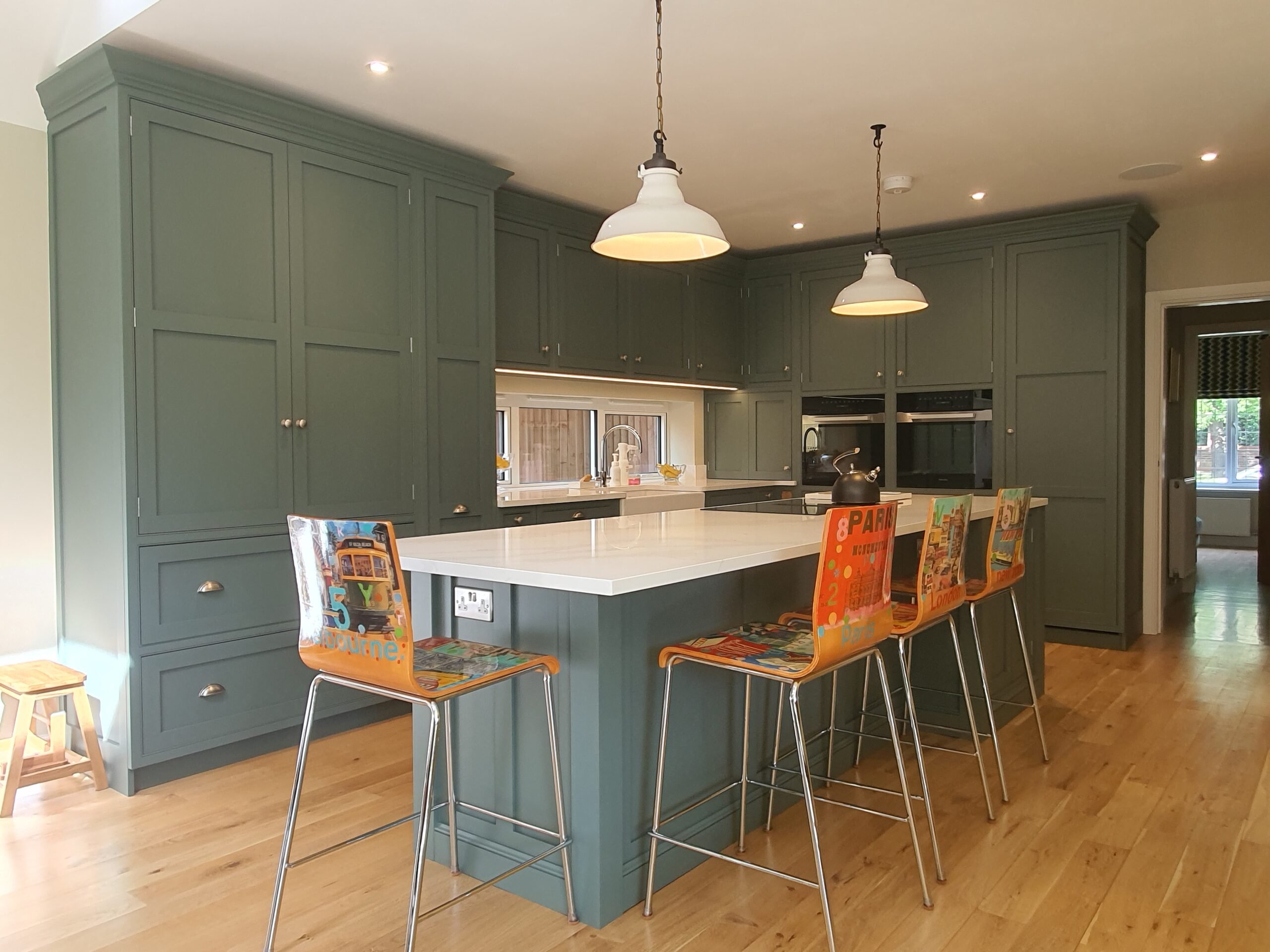 Handmade Kitchen Painted in Benjamin Moore Chantilly Lace